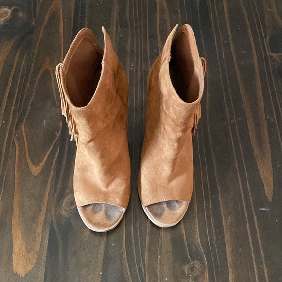 DV by Dolce Vita Peep Toe Fringe Booties - Picture 3 of 8